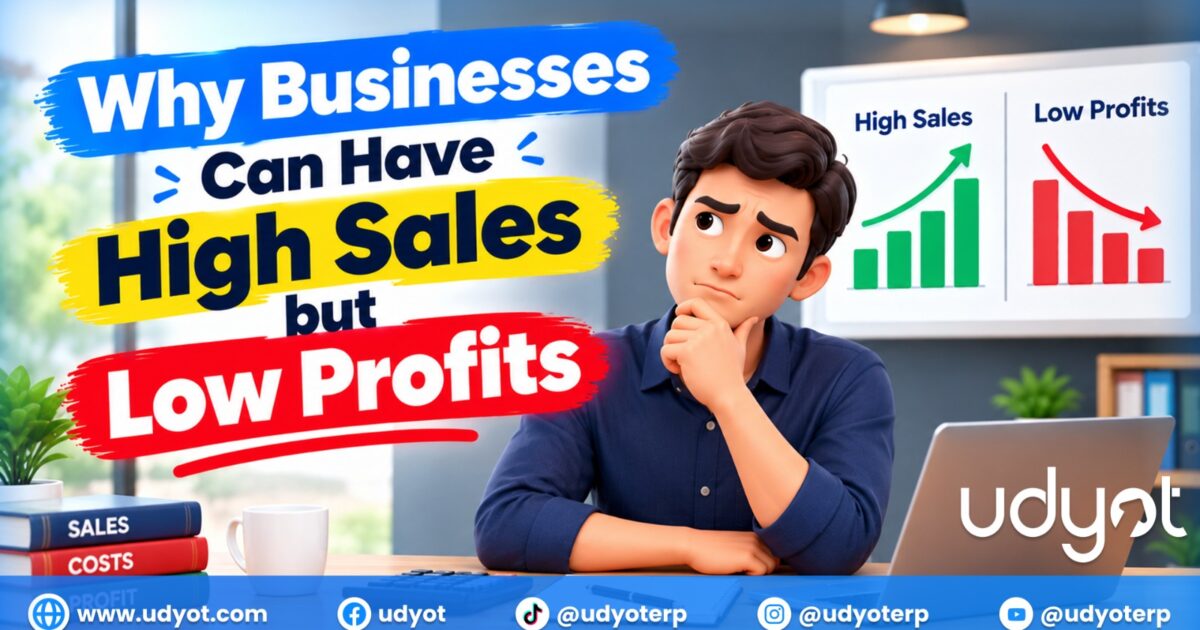 Why Businesses Can Have High Sales but Low Profits Thumbnail, udyot, udyot.com