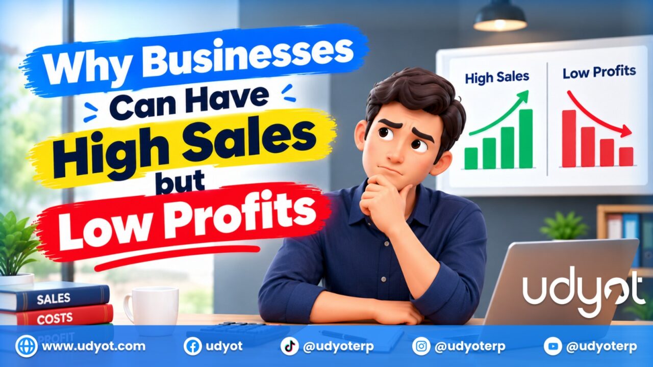 Why Businesses Can Have High Sales but Low Profits Thumbnail, udyot, udyot.com